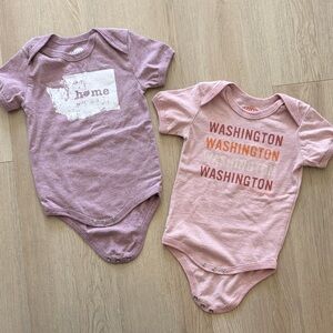 18m Washington State Pink & Purple Short-Sleeve Onesies